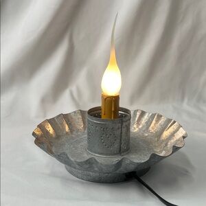 Accent Light - Silver - Candle Lamp - Rustic
